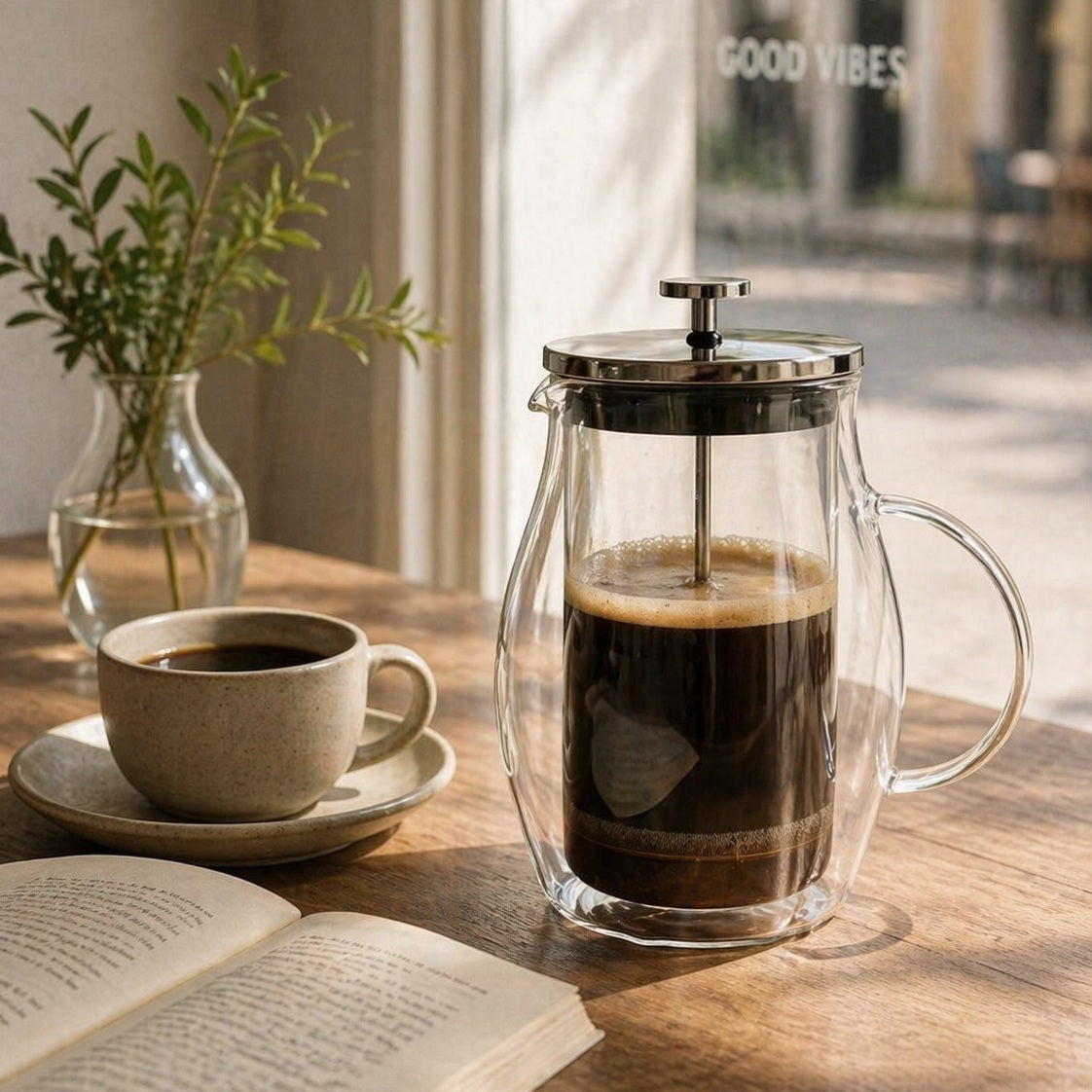 Cafetera Prensa Francesa Wave 600 Ml Fissman